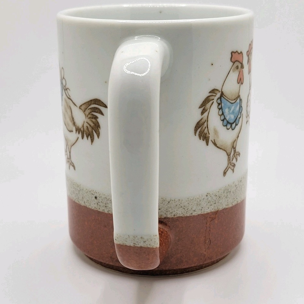 Hand Crafted OMC Japan Rooster Coffee Mug Farmhouse Country Stoneware Rustic - Picture 4 of 10